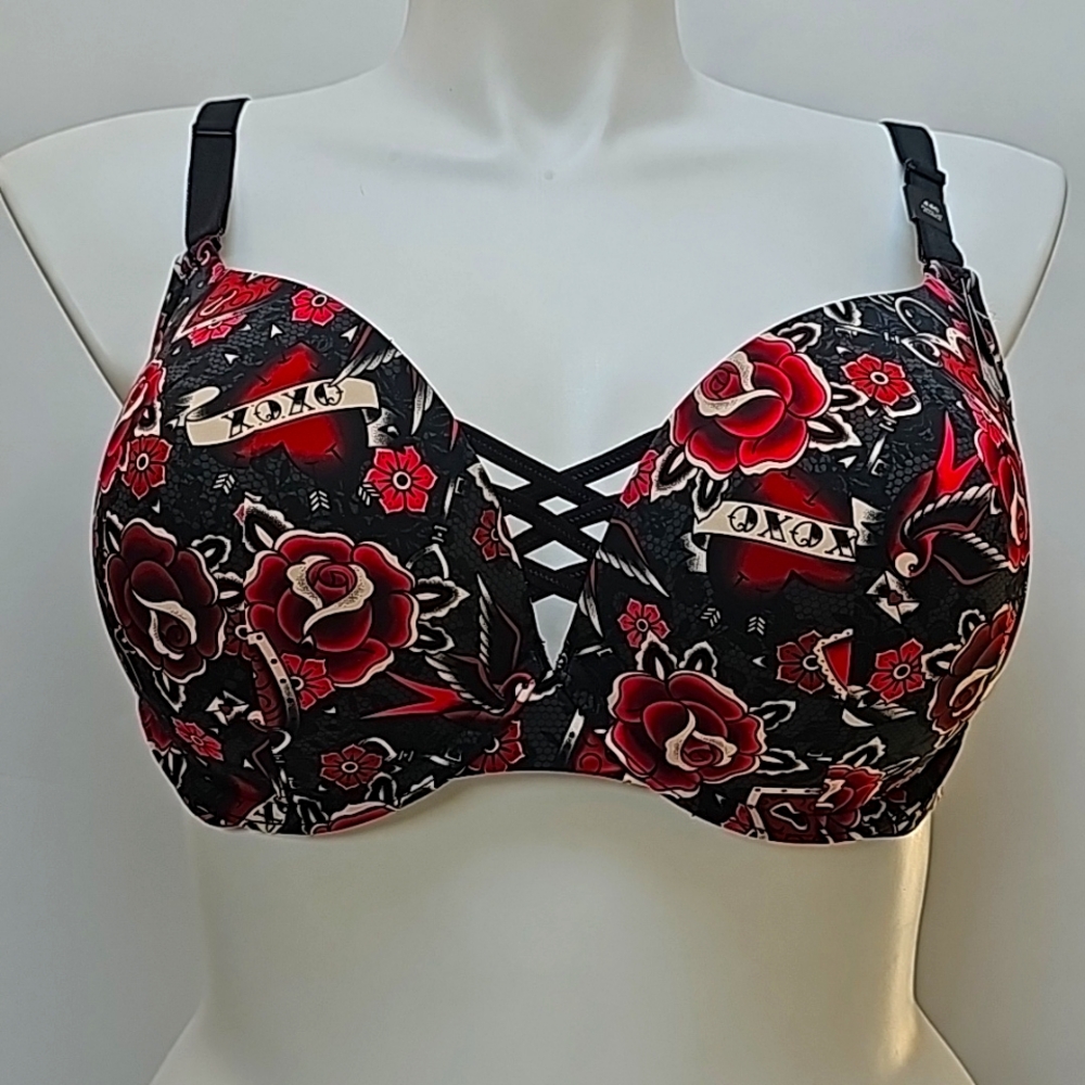 Torrid 44C XO Plunge Push-Up Bra